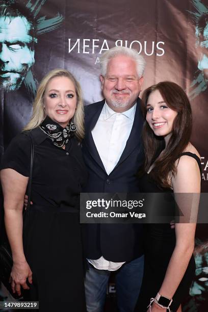 Glen Beck and family attend the "Nefarious" red carpet premiere and post-screening at Cinemark West Plano XD and ScreenX on April 4, 2023 in Plano,...