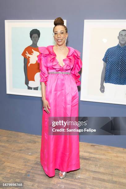 Amy Sherald attends the 2023 Tribeca Ball at New York Academy of Art on April 04, 2023 in New York City.