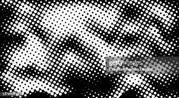 black and white half tone dots gradient background - gray halftone background stock illustrations