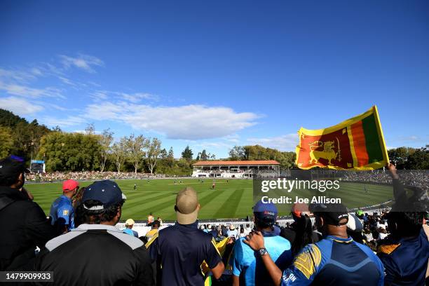 General view is seen during game two of the T20 International series between New Zealand and Sri Lanka at University of Otago Oval on April 05, 2023...