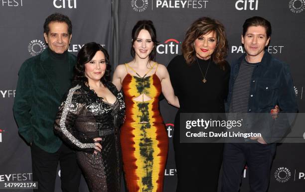 Tony Shalhoub, Alex Borstein, Rachel Brosnahan, Caroline Aaron and Michael Zegen attend PaleyFest LA 2023 - "The Marvelous Mrs. Maisel" at Dolby...