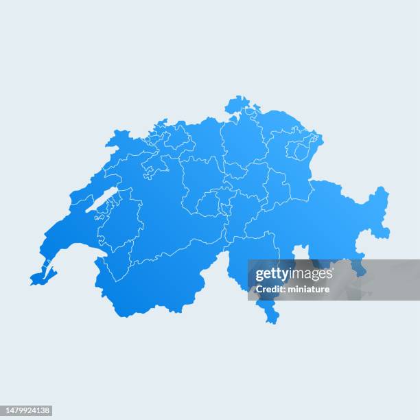 switzerland map - basel switzerland stock illustrations
