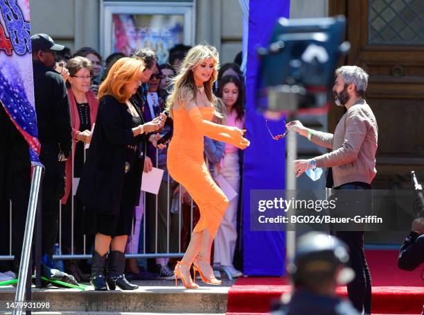 Heidi Klum is seen on April 04, 2023 in Pasadena, California.