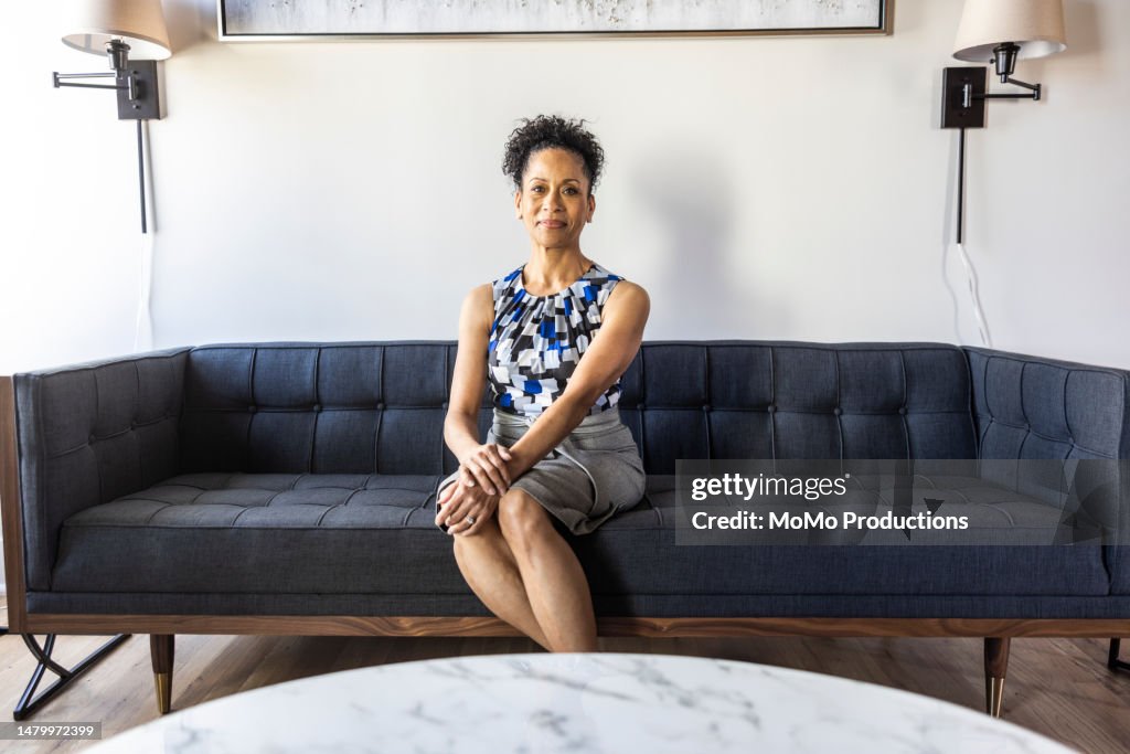 Portrait of female businesswoman in modern office