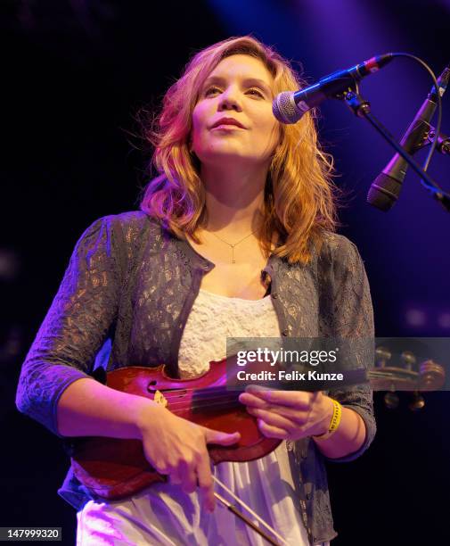 Alison Krauss performs on stage during Roskilde Festival on July 7, 2012 in Roskilde, Denmark.