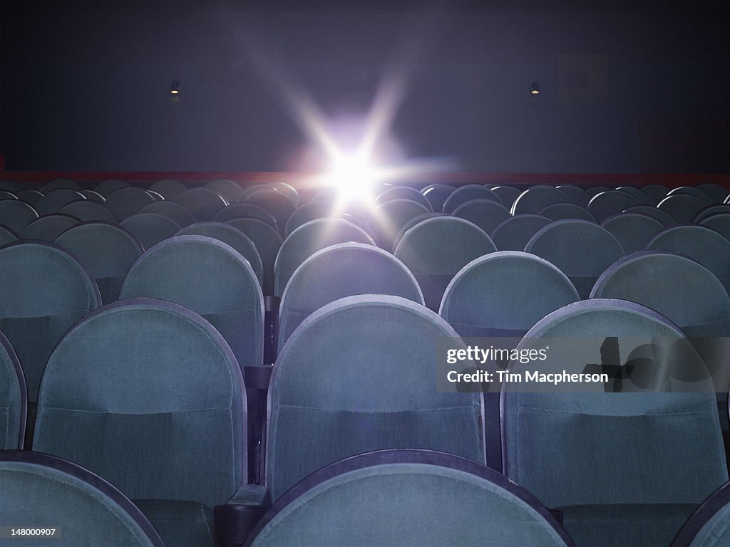 An empty movie theater