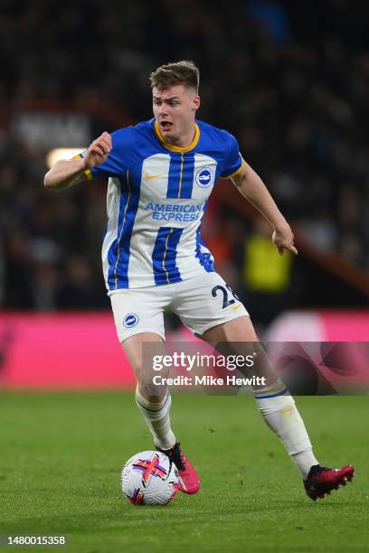 Evan Ferguson of Brighton & Hove Albion in action during the Premier League match between AFC Bournemouth and Brighton & Hove Albion at Vitality...