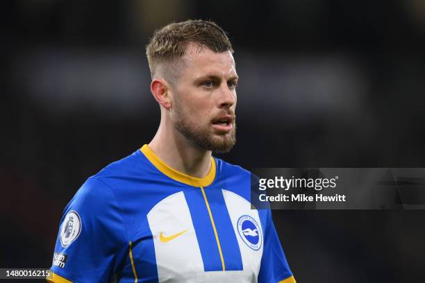 Adam Webster of Brighton & Hove Albion looks on during the Premier League match between AFC Bournemouth and Brighton & Hove Albion at Vitality...