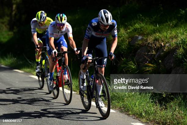 Georg Zimmermann of Germany and Team Intermarché-Circus-Wanty, Pierre Latour of France and Team TotalEnergies and Remi Cavagna of France and Team...