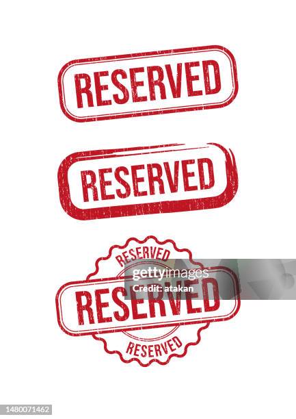 reserved stamp - making decisions stock illustrations