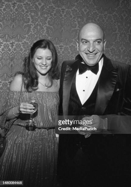 Telly Savalas and Julie Hovland at the George Burns 85th Birthday Celebration hosted by the Ben-Gurier University of the Negev In Israel at the...