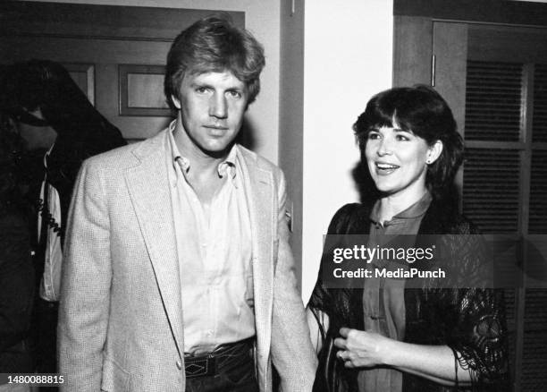 Jameson Parker and Bonnie Parker at the Summer Lovers screening after party at The Egg Factory in Universal City, California on July 12, 1982.