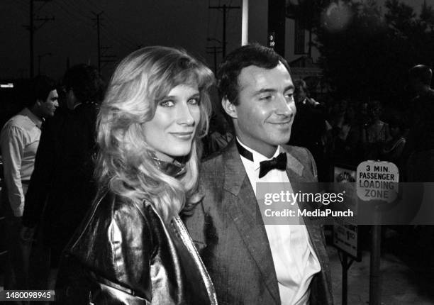 Ray Sharkey and Rebecca Wood-Sharkey seen at a special evening of La Cage Aux Folles on August 30, 1982 in Los Angele, California