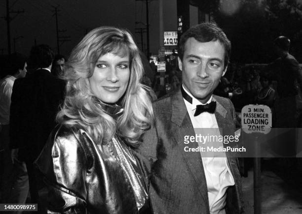Ray Sharkey and Rebecca Wood-Sharkey seen at a special evening of La Cage Aux Folles on August 30, 1982 in Los Angele, California