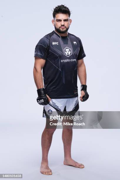 Kelvin Gastelum poses for a portrait during a UFC photo session on April 5, 2023 in Miami, Florida.