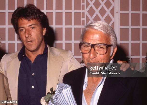 Dustin Hoffman and father Harry Hoffman, circa 1980's