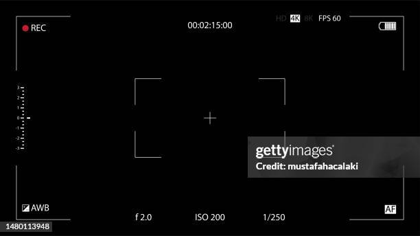 illustrations, cliparts, dessins animés et icônes de écran de viseur de l’affichage de l’enregistreur vidéo - format hd photos