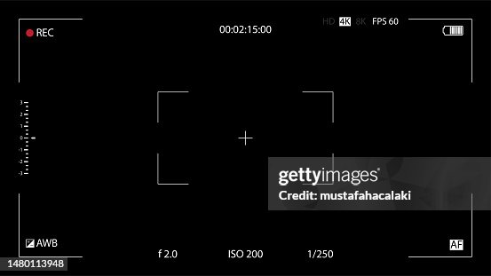 Recorder View Viewfinder Screen Of Video Recorder Display High-Res Vector Graphic ...