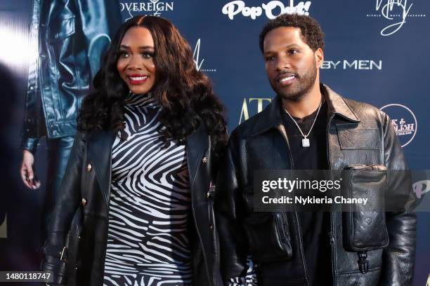 Yandy Smith-Harris and Mendeeceess Harris attend ATL Agency Launch at Truth Lounge on April 4, 2023 in Atlanta, Georgia.