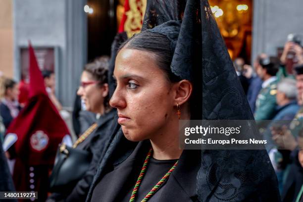 Manola' during the procession of the Santisimo Cristo de las Tres Caidas on Holy Wednesday, April 5 in Madrid, Spain. The image of the Santisimo...