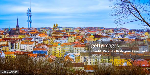 high angle view of townscape against sky - guzman stock pictures, royalty-free photos & images