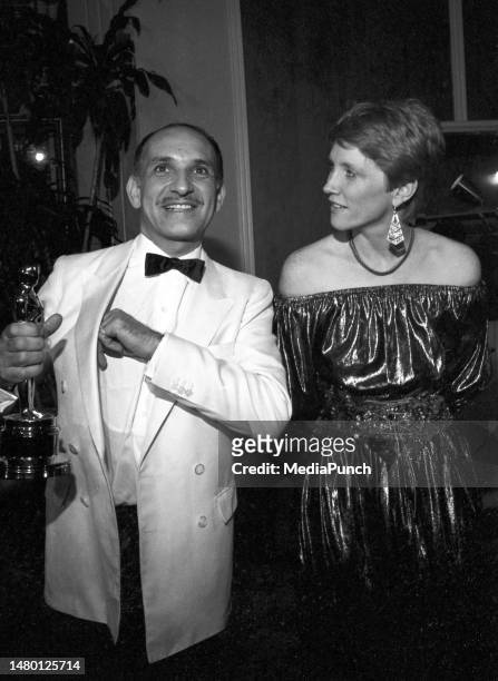 Ben Kingsley and Alison Sutcliffe during 55th Annual Academy Awards at Dorothy Chandler Pavilion in Los Angeles, CA on April 11, 1983