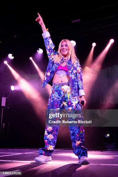 Hayley Kiyoko performs on stage at SWG3 on April 05, 2023 in Glasgow, Scotland.