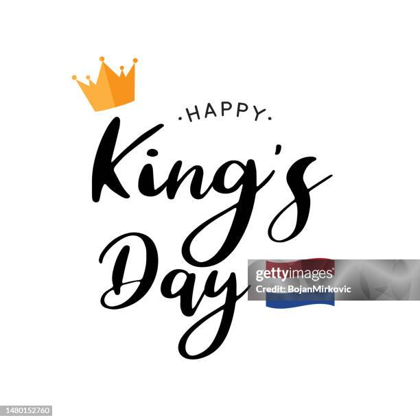 stockillustraties, clipart, cartoons en iconen met happy king's day card, background. vector - koningsdag