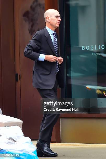 Commissioner Adam Silver is seen on April 05, 2023 in New York City.