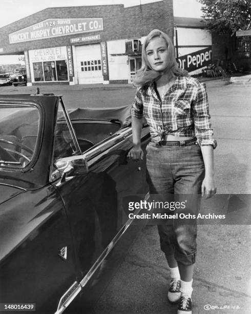 Actress Cybill Shepherd as Jacy Farrow in a scene from the Columbia Pictures movie 'The Last Picture Show ' in 1971 in Archer City, Texas.