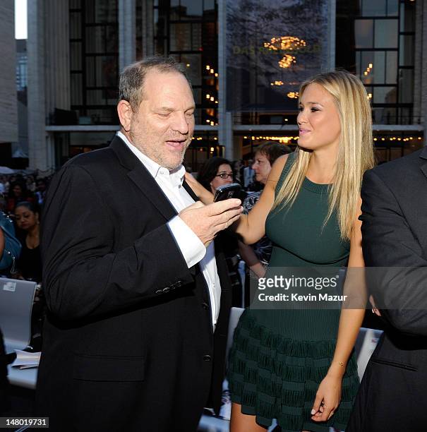 Harvey Weinstein and Bar Refaeli attends Fashion's Night Out: The Show at Lincoln Center on September 7, 2010 in New York City.