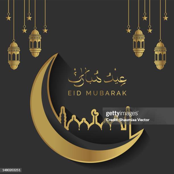 ilustraciones, imágenes clip art, dibujos animados e iconos de stock de diseño de fondo de tarjeta de felicitación eid mubarak. antecedentes árabes islámicos. - ramadan kareem