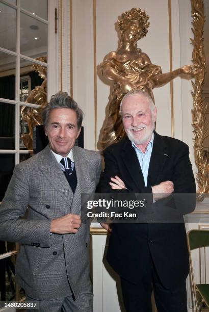 Vincent Darre and Philippe Morillon attend "L'Eclat de La Fete" Philippe Morillon and Vincent Darre press conference at Yves Saint Laurent Museum on...