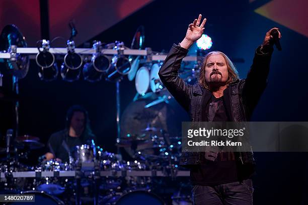 Drummer Mike Mangini and vocalist James LaBrie of Dream Theater perform at ACL Live on July 7, 2012 in Austin, Texas.