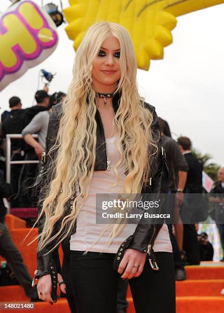 Actress/Singer Taylor Momsen arrives at Nickelodeon's 24th Annual Kids' Choice Awards at Galen Center on April 2, 2011 in Los Angeles, California.