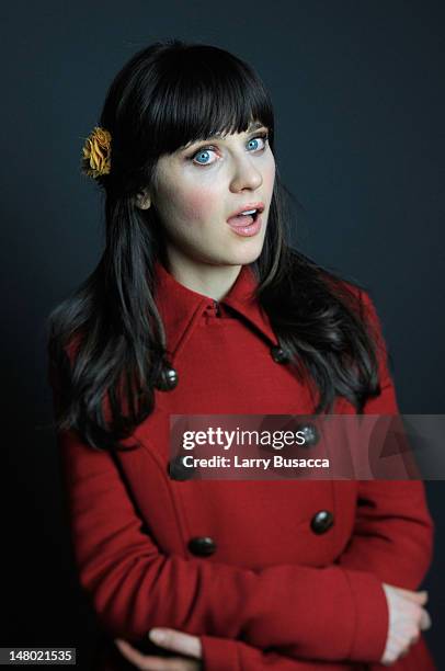 Actress Zooey Deschanel poses at the Hollywood Life House on January 19, 2009 in Park City, Utah.