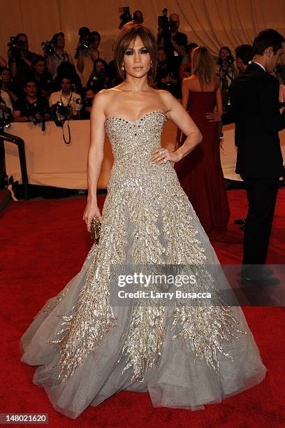 Jennifer Lopez attends the Costume Institute Gala Benefit to celebrate the opening of the "American Woman: Fashioning a National Identity" exhibition...