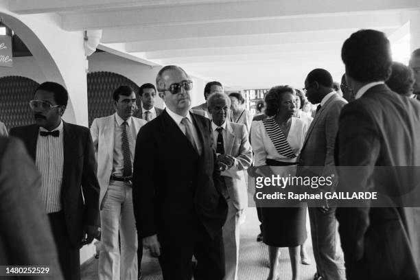 Edouard Balladur en visite en Guadeloupe, en juillet 1987.