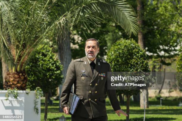 Mohammadreza Gharaei Ashtiani, minister of defence is seen after the government meeting. On April 05, 2023 in Tehran, Iran.