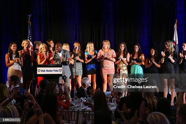 Water polo athletes Tumua Anae, Betsey Armstrong, Kami Craig, TV personality Brooke Anderson, Annika Dries, TV personality Kevin Frazier, Courtney...