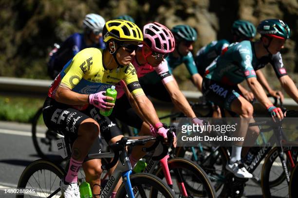 Richard Carapaz of Ecuador and Team EF Education-Easypost competes during the 62nd Itzulia Basque Country, Stage 4 a 175.7km stage from Santurtzi to...