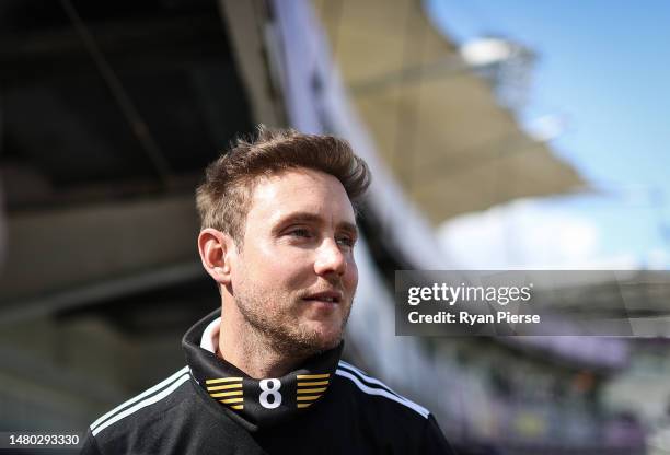 Stuart Broad of Nottinghamshire looks on during the LV= Insurance County Championship Division 1 match between Hampshire and Nottinghamshire at The...