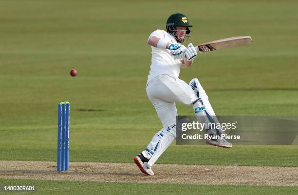 Tom Moores of Nottinghamshire bats during day one of the LV= Insurance County Championship Division 1 match between Hampshire and Nottinghamshire at...