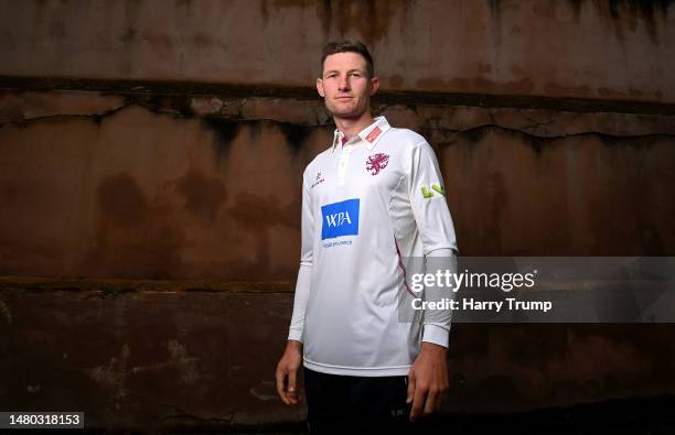 Cameron Bancroft of Somerset poses for a photo following Day One of the LV= Insurance County Championship Division 1 match between Somerset and...