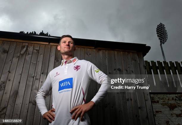 Cameron Bancroft of Somerset poses for a photo following Day One of the LV= Insurance County Championship Division 1 match between Somerset and...