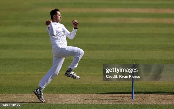 Mohammad Abbas of Hampshire bowls during day one of the LV= Insurance County Championship Division 1 match between Hampshire and Nottinghamshire at...