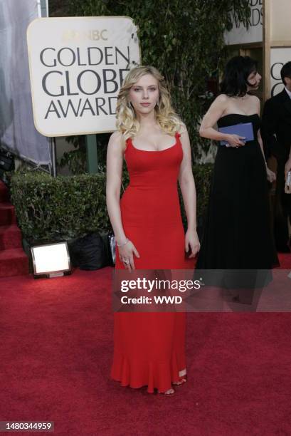 Actress Scarlett Johansson attends the 63rd Annual Golden Globe Awards at the Beverly Hilton Hotel in Beverly Hills.