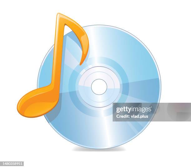 ilustraciones, imágenes clip art, dibujos animados e iconos de stock de icono de cd de música - dvd