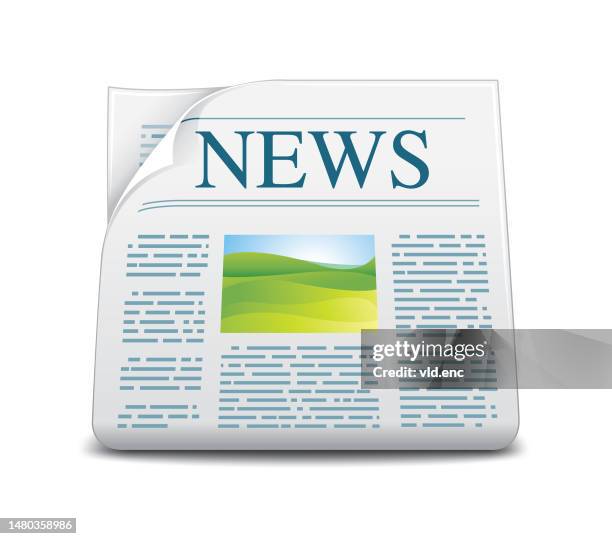 newspaper icon - newspaper article stock illustrations