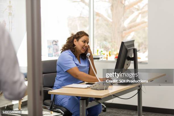 Nurse Ringing Computer 2,382 Nurse Talking Phone Stock Photos, High-Res Pictures, and Images ...